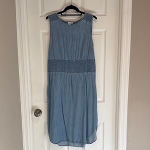 GAP Light Blue Denim Midi Dress